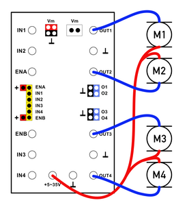 4 motors neg logic
