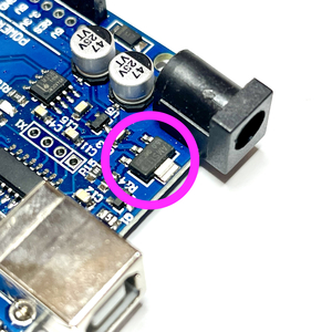 Detail voltage regulator Arduino