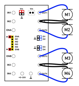 4 motors pos logic